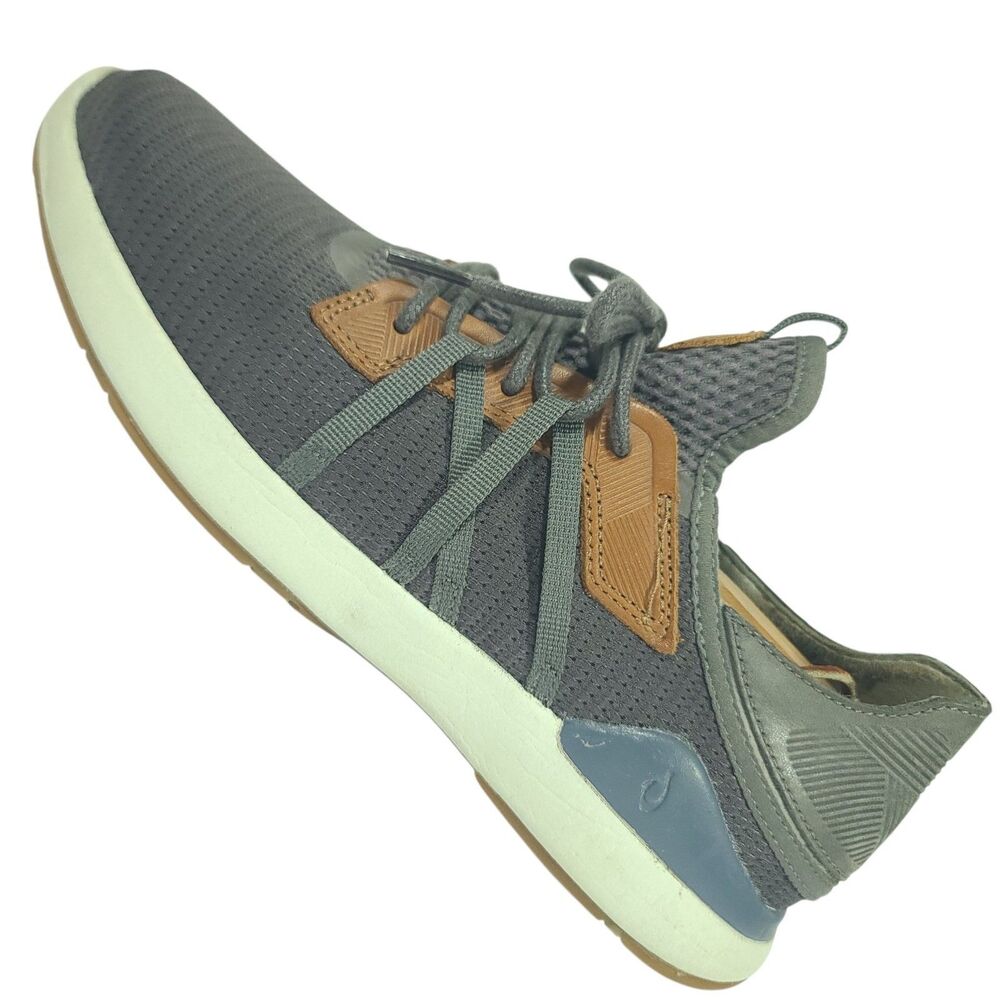 OluKai Mio Li Men’s Shoes Size 10 Pavement Vintage Indigo Gray Sneaker Slide